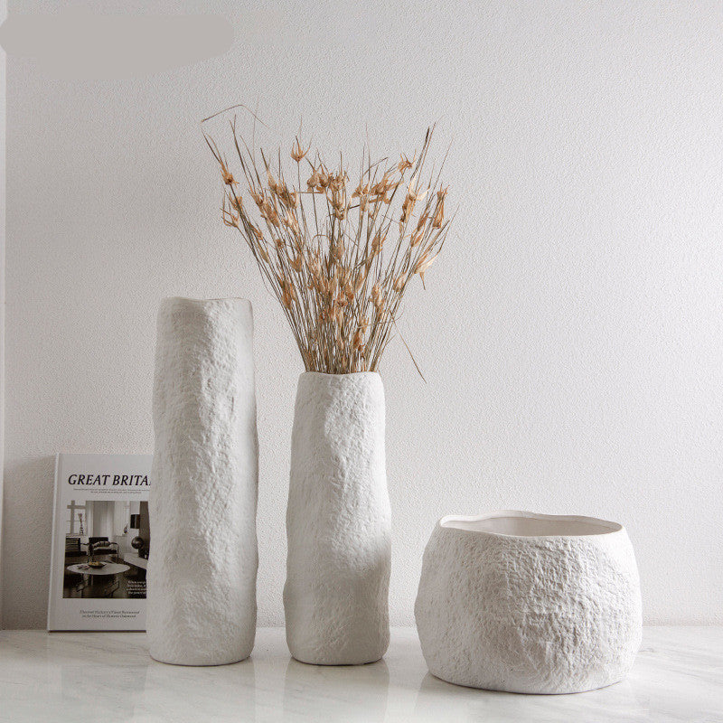 Simple Nordic Handmade Ceramic Creative Natural Vase - SLW Home