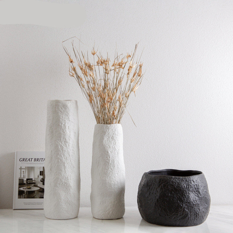 Simple Nordic Handmade Ceramic Creative Natural Vase - SLW Home