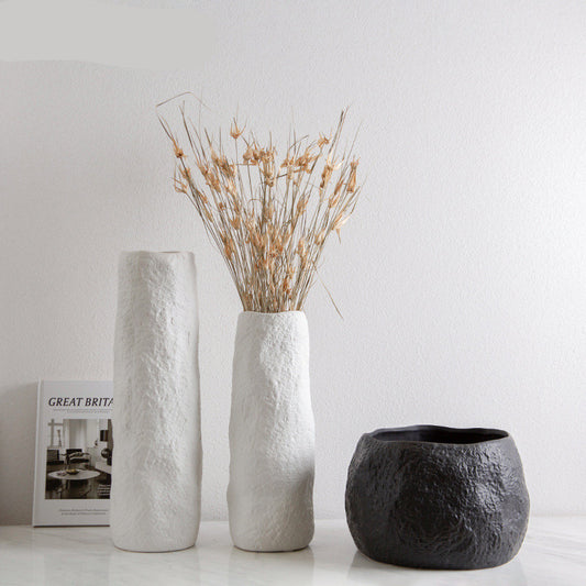 Simple Nordic Handmade Ceramic Creative Natural Vase - SLW Home