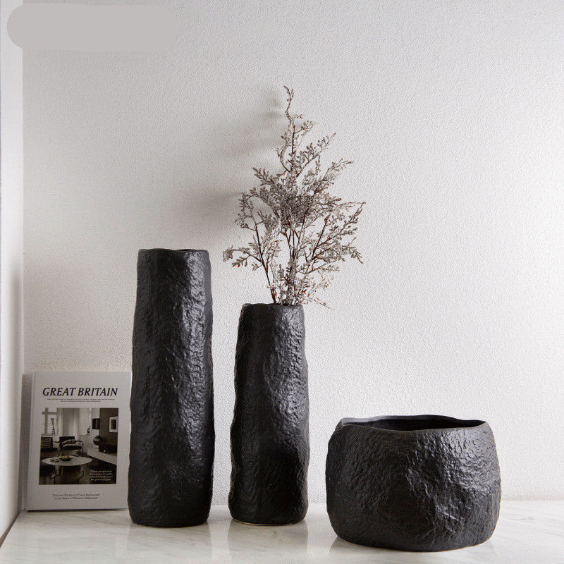 Simple Nordic Handmade Ceramic Creative Natural Vase - SLW Home