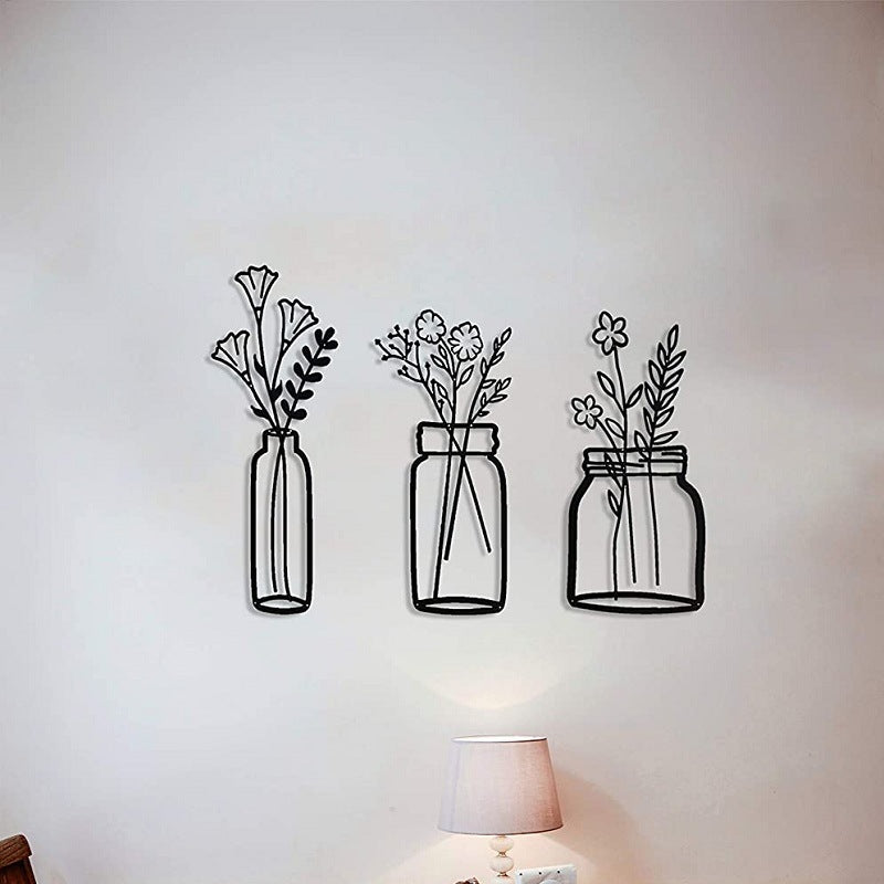 Metal Flower Silhouette Wall Decor - SLW Home