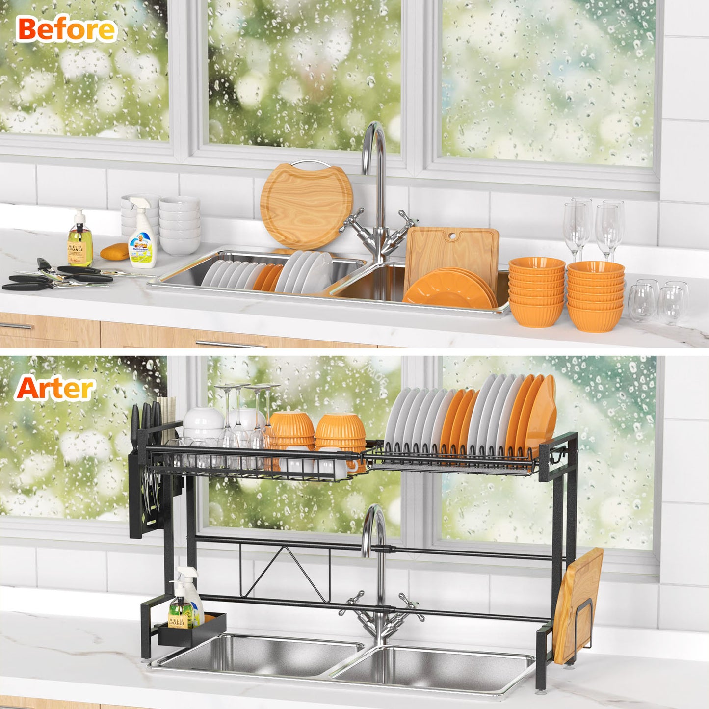 Over The Sink Dish Drying Rack - SLW Home