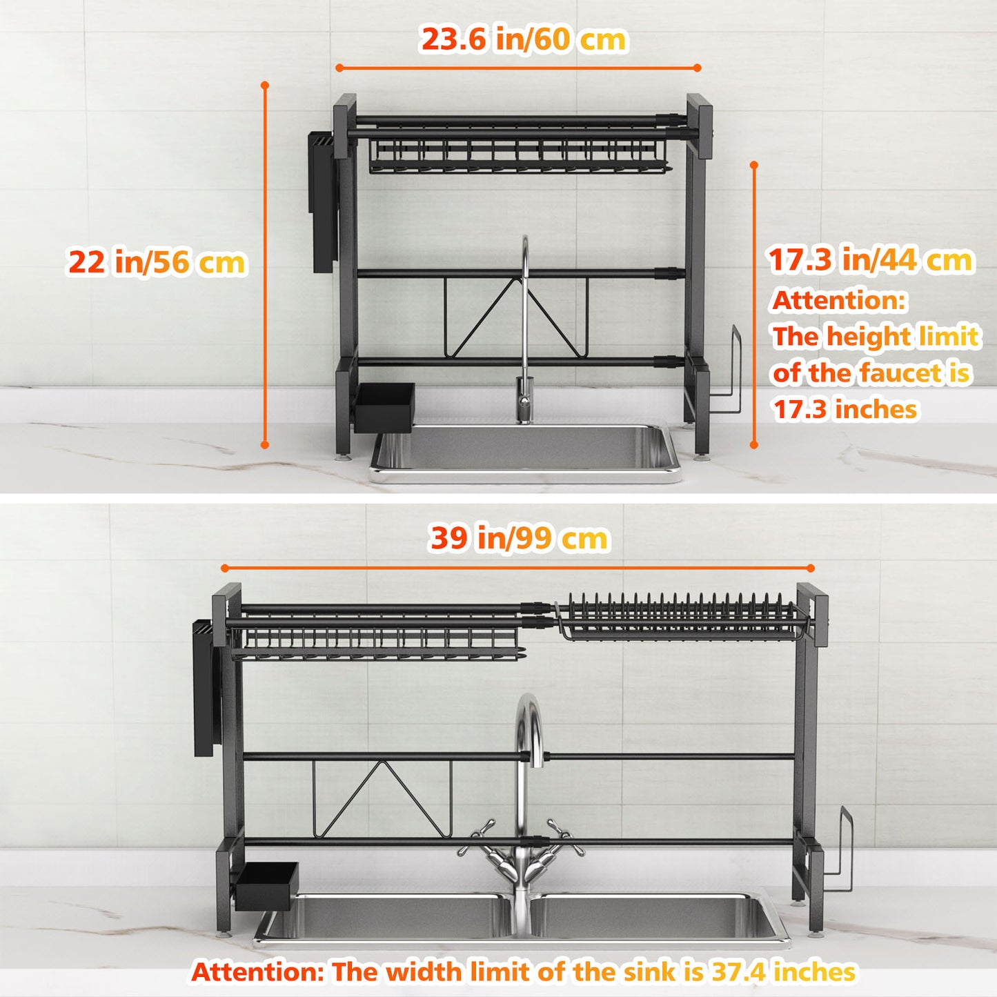 Over The Sink Dish Drying Rack - SLW Home