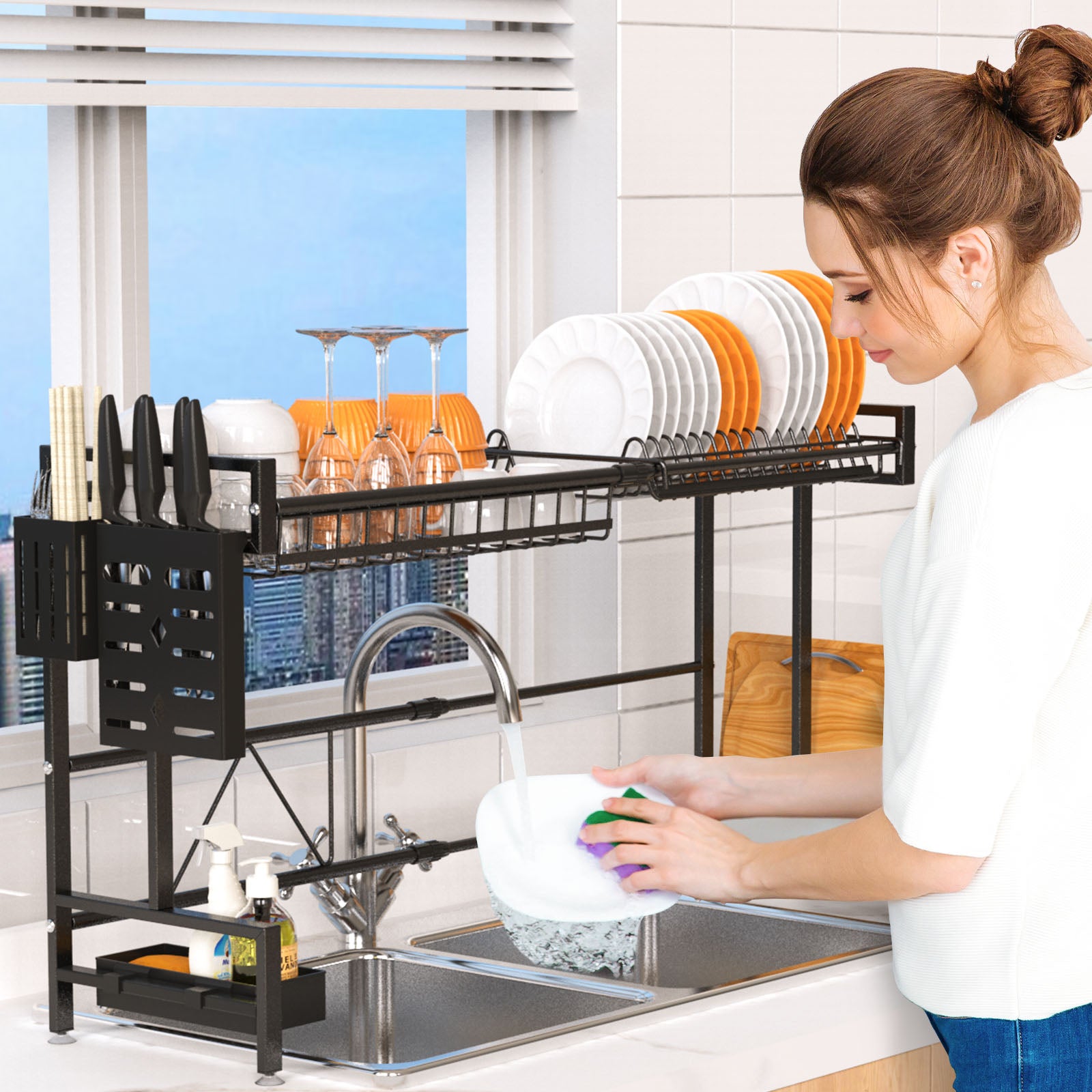 Over The Sink Dish Drying Rack - SLW Home