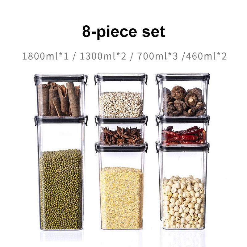 8 Piece Airtight Plastic Containers BPA Free - SLW Home